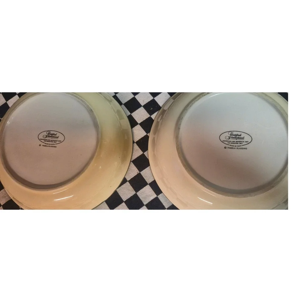 Certified International Toscana Pasta Bowls 2 Pamela Gladding Fruit Design